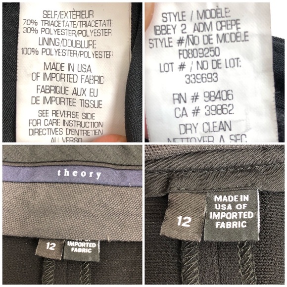 SOLD ✨THEORY Ibbey 2 Admiral Crepe Straight Pants✨ - Picture 8 of 8